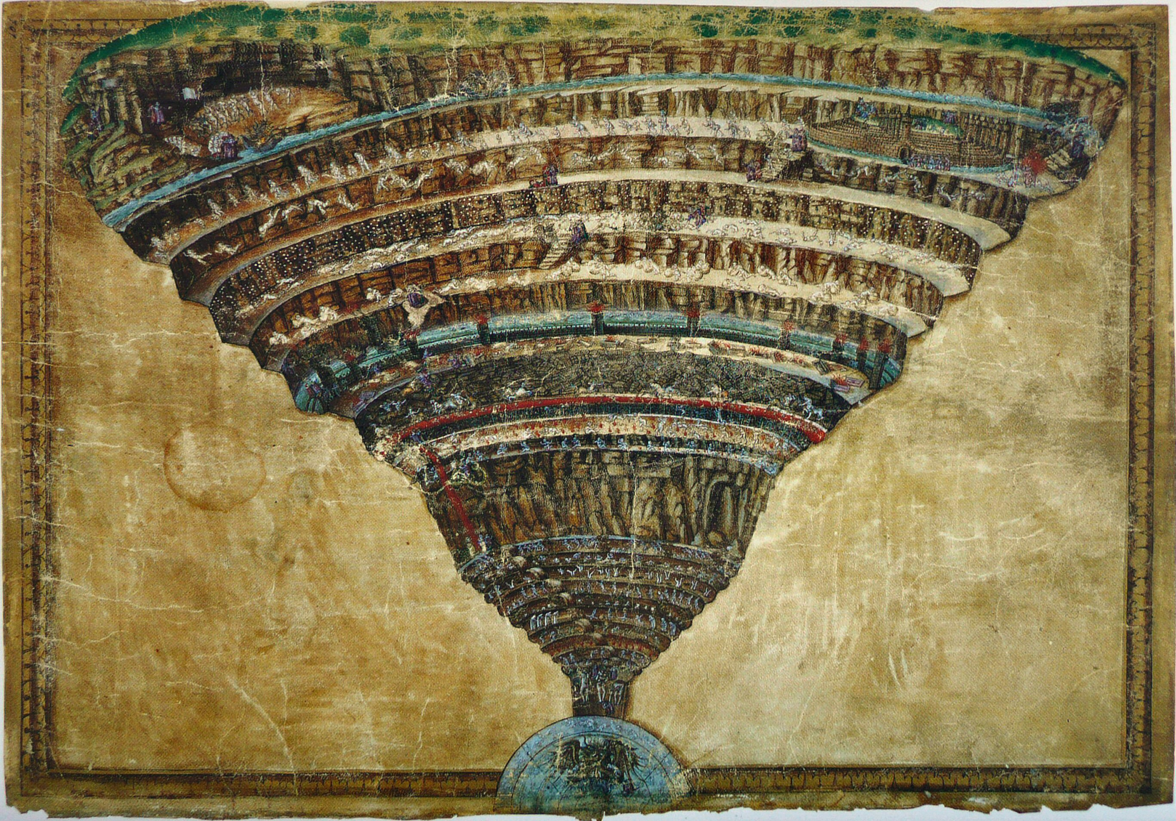 Mappa dell'Inferno dantesco